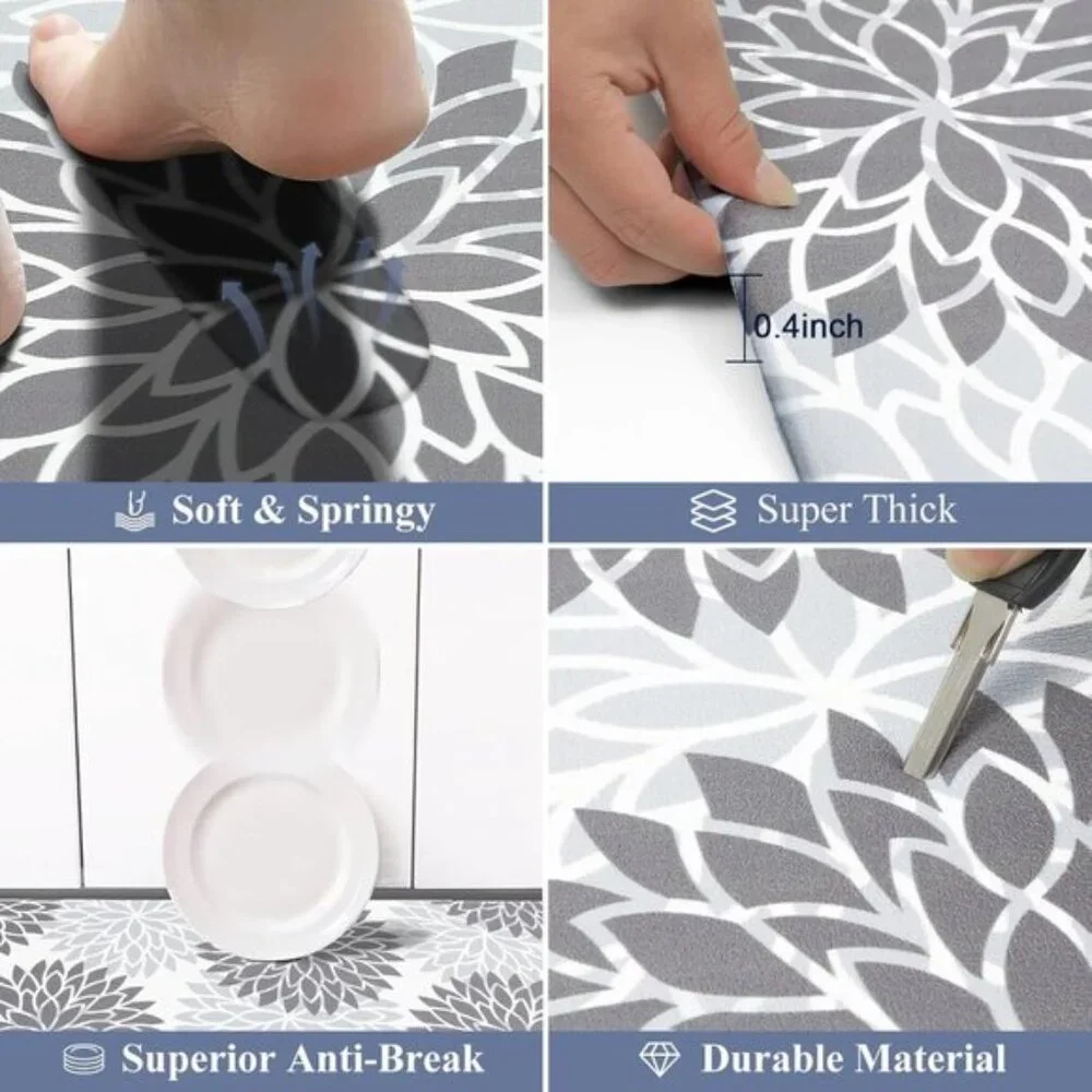 New Set of 2 Anti-Fatigue Kitchen Rug, Non-Slip, Cushioned, Waterproof Mats